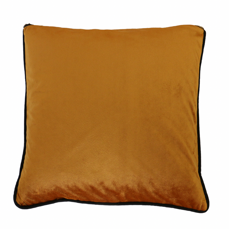Le Forge - Velvet Piped Cushion 45x45cm Mustard