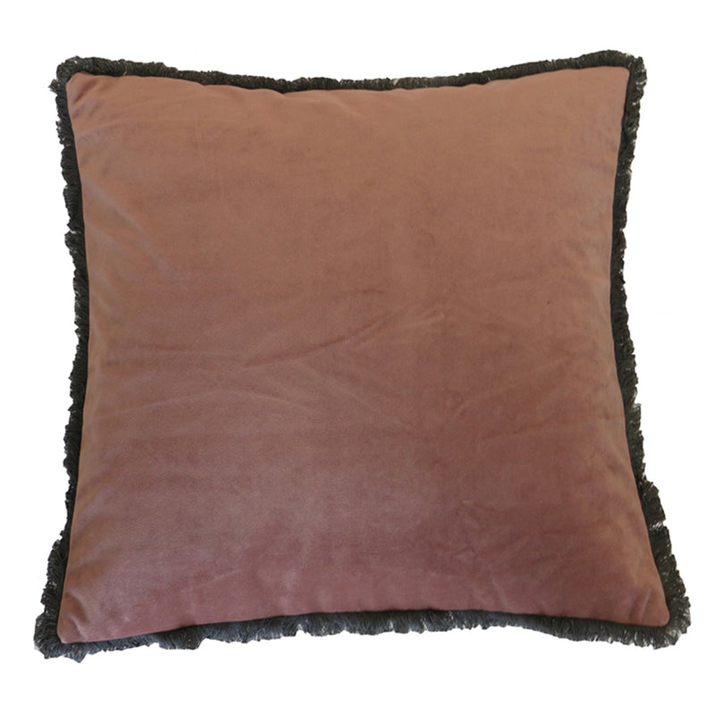 Le Forge - Velvet Fringed Cushion 45x45cm Blush