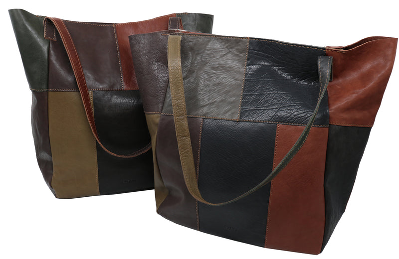 Baron Leather - Hand Bag Tote Big Multi Patch