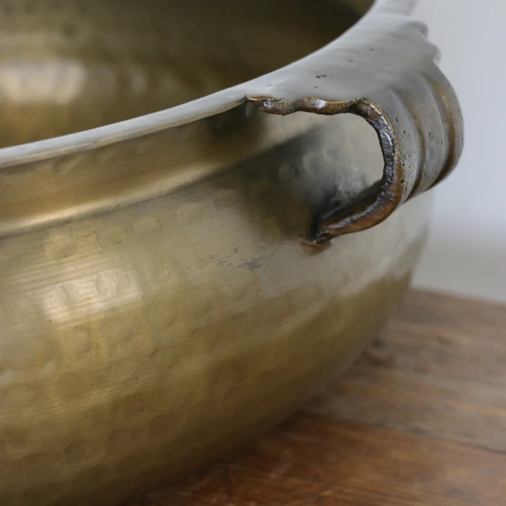 Basque Bowl With Handles In Brass