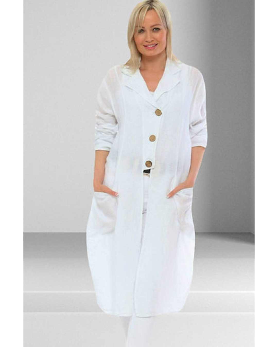 Italian Linen 3 button Jacket