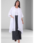 Italian Linen Blend open Jacket mesh Hem