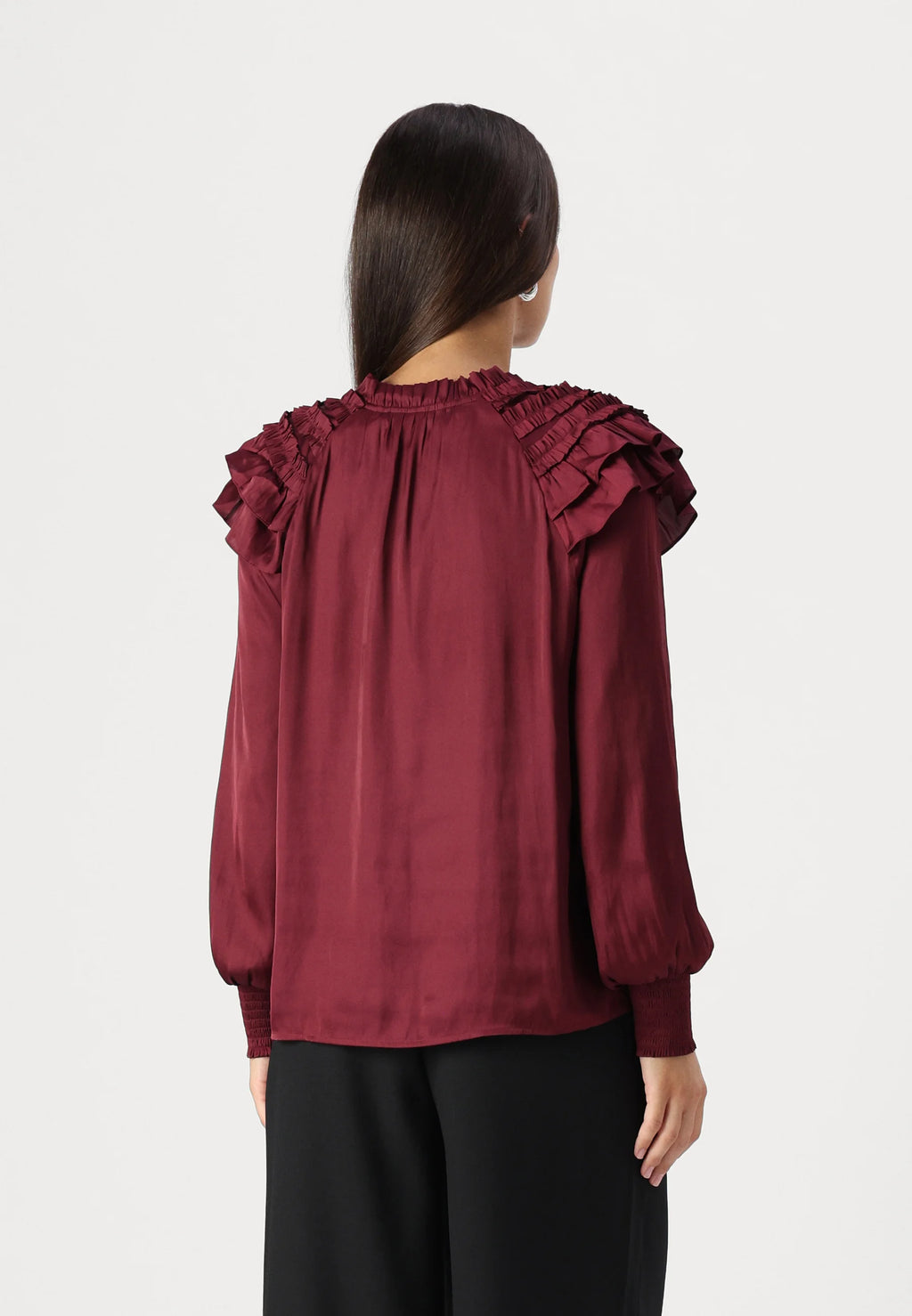 Flori Blouse (Raspberry Wine)
