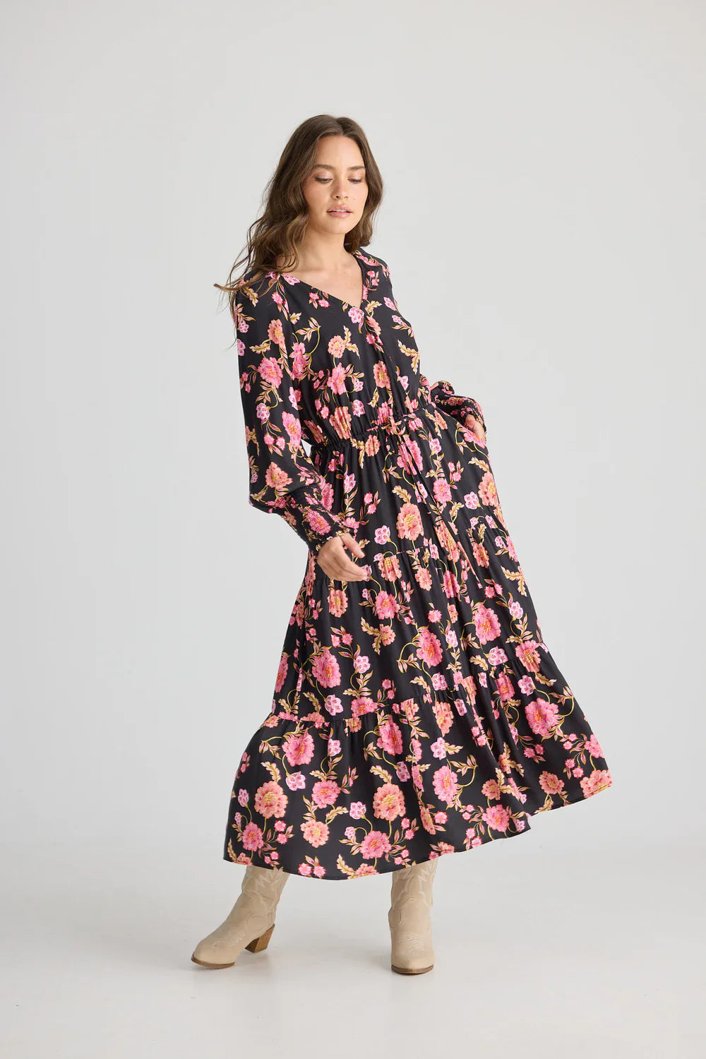 Symphony Midi Dress (Lola Floral)