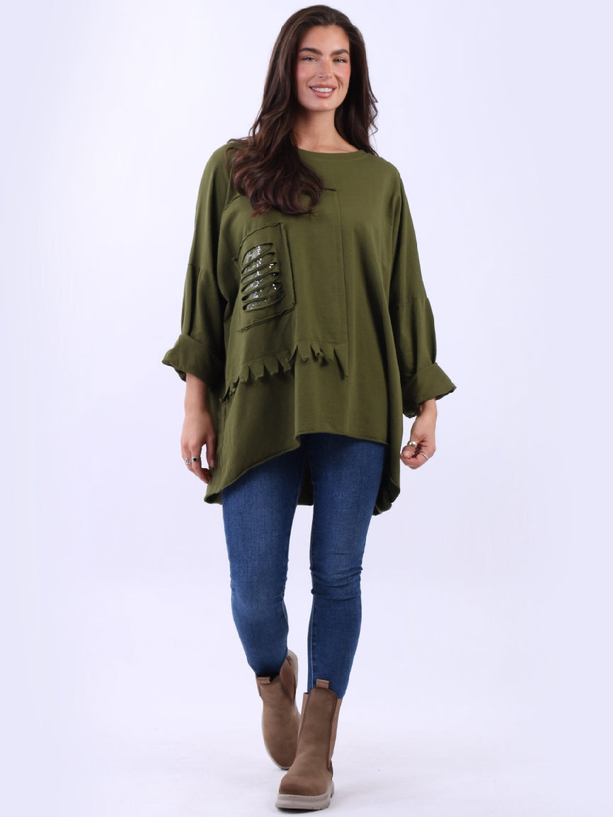 LILLIANO - Sia Sweatshirt (Olive Green)