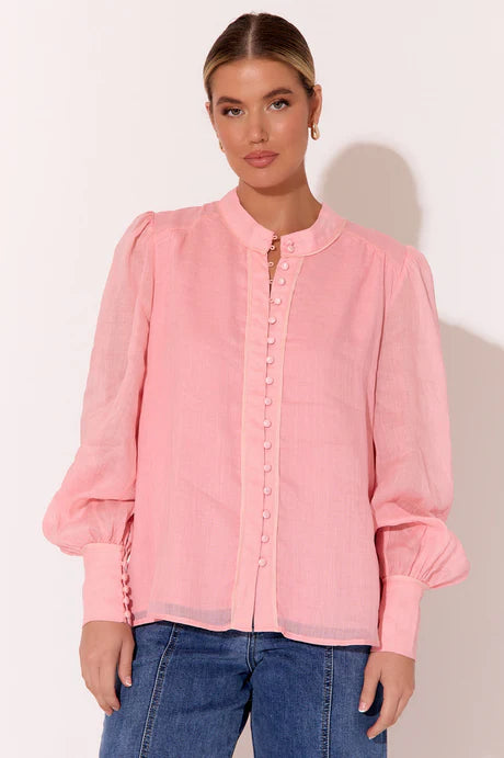 Adorne - Samantha Ramie Shirt (Pink)