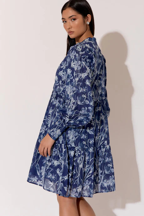 Celeste Long Sleeve Print Dress