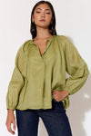 Adorne - Aubrie Ramie Top (Green)