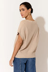 Adorne - Samara Cotton Knit Top (Camel)