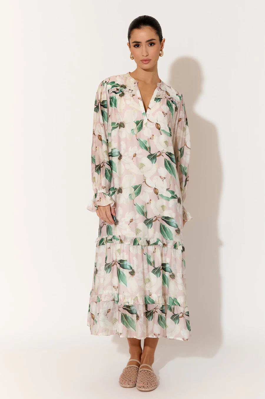 Adorne - Frances Magnolia Print Dress