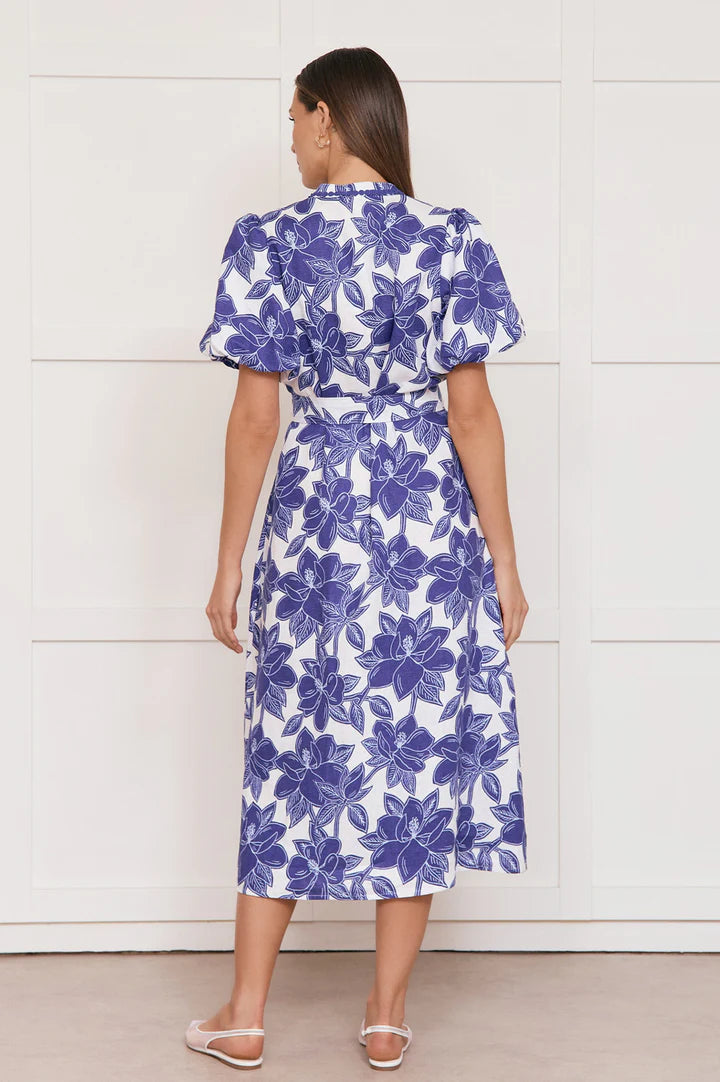 Adorne - Margot Printed Linen Dress