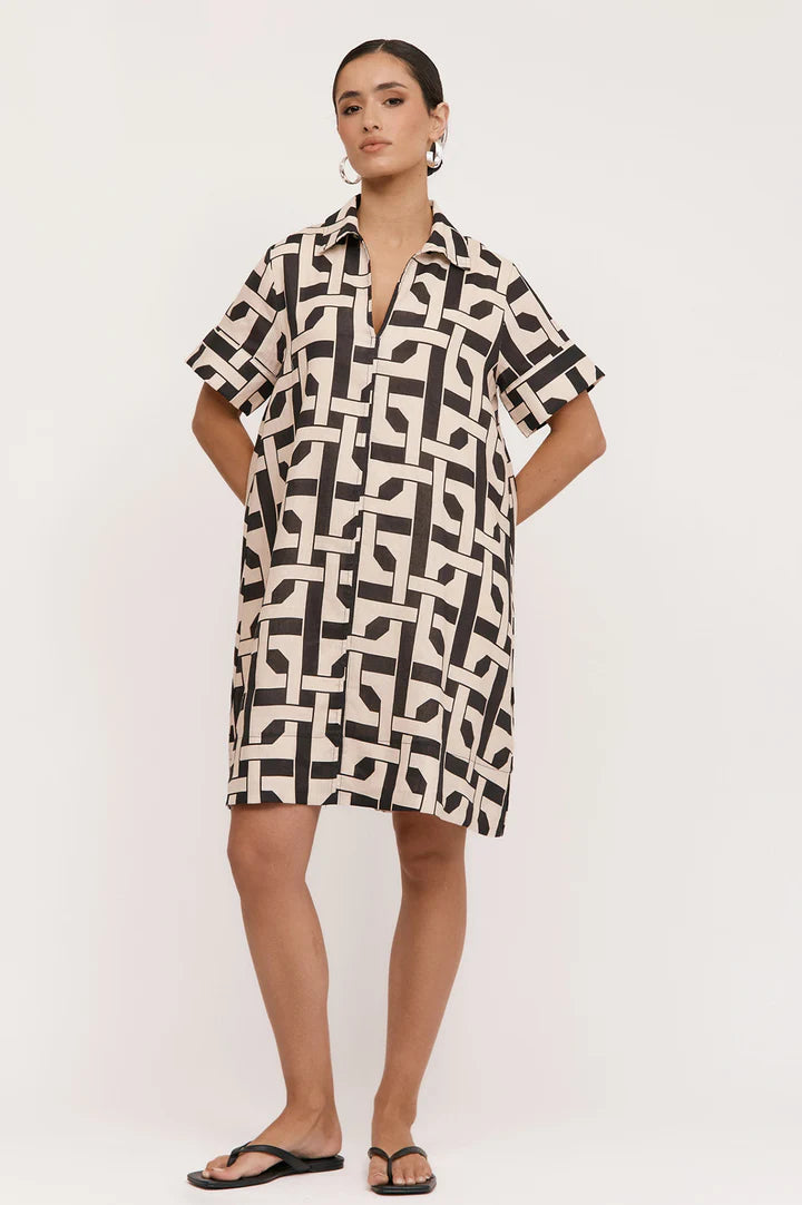 Adorne - Solace Printed Linen Dress