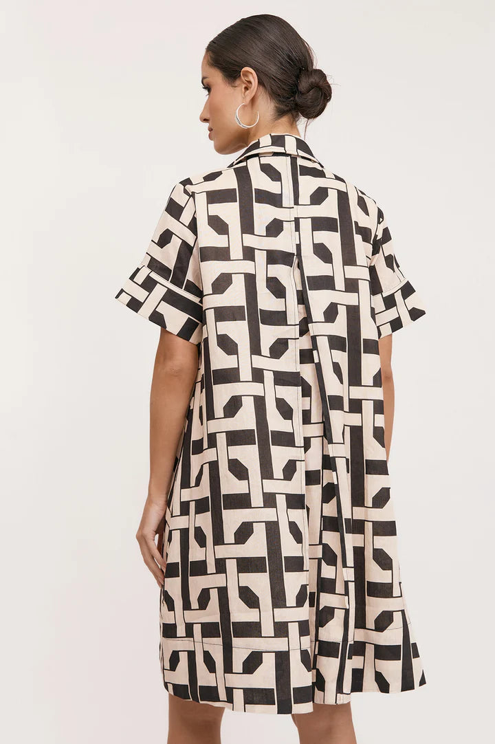 Adorne - Solace Printed Linen Dress