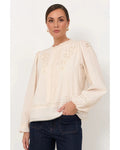 Lou Cut Out Lace Top (Cream)