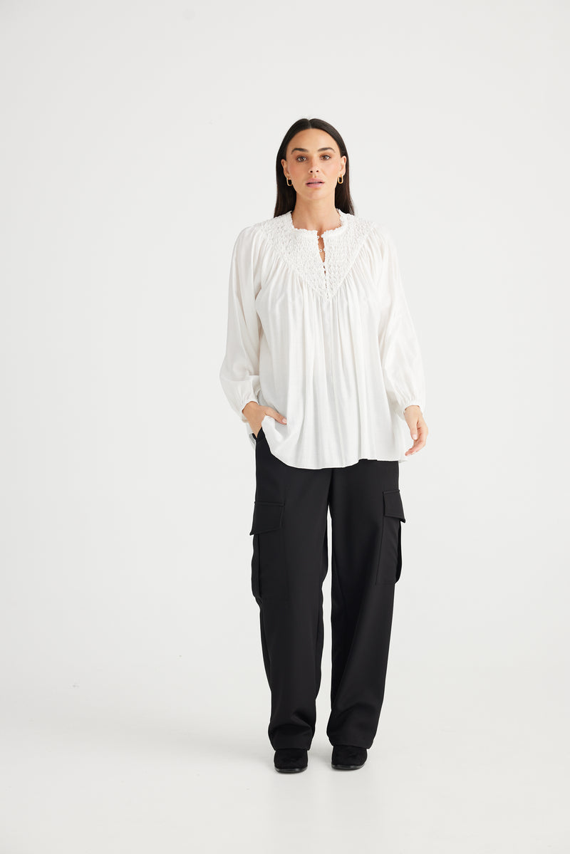 Brave + True - Picadilly Top (White)