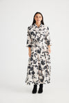 Brave + True - Rossellini 3/4 Sleeve Dress (Shadow Bloom)
