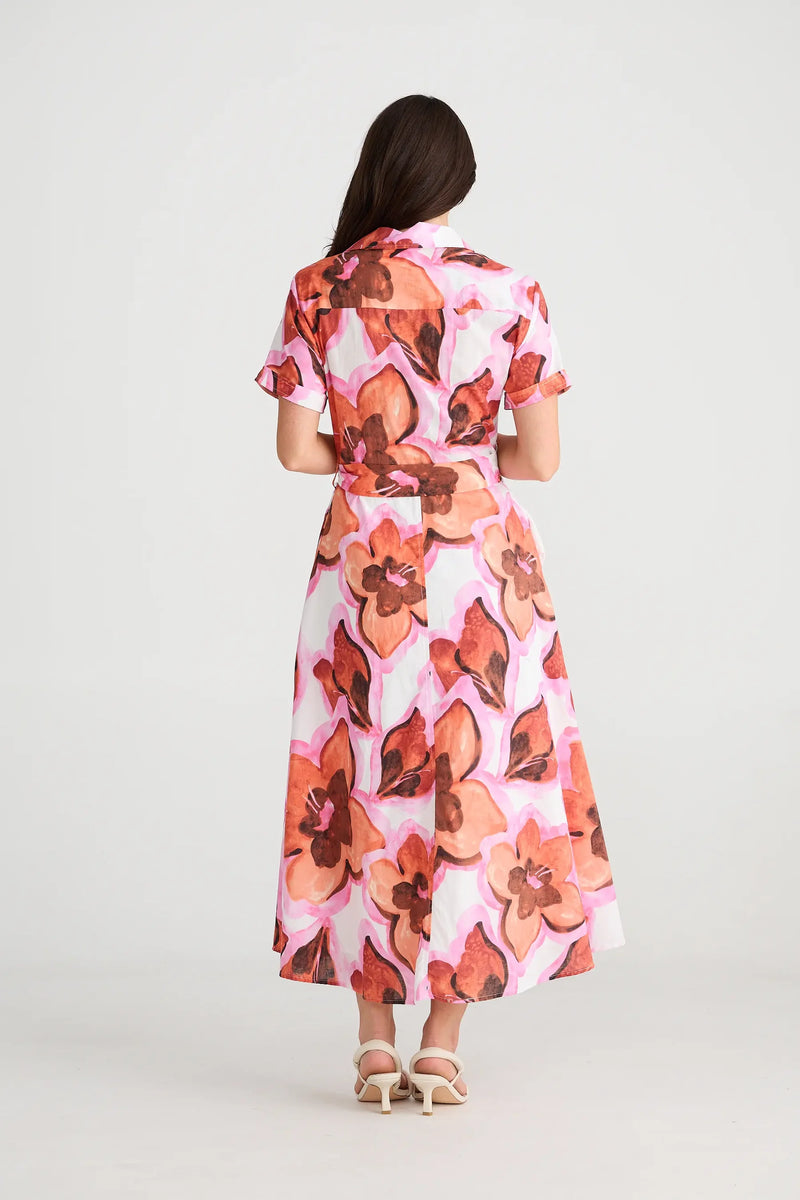 Brave + True - Rossellini Short Sleeve Dress (Azalea)