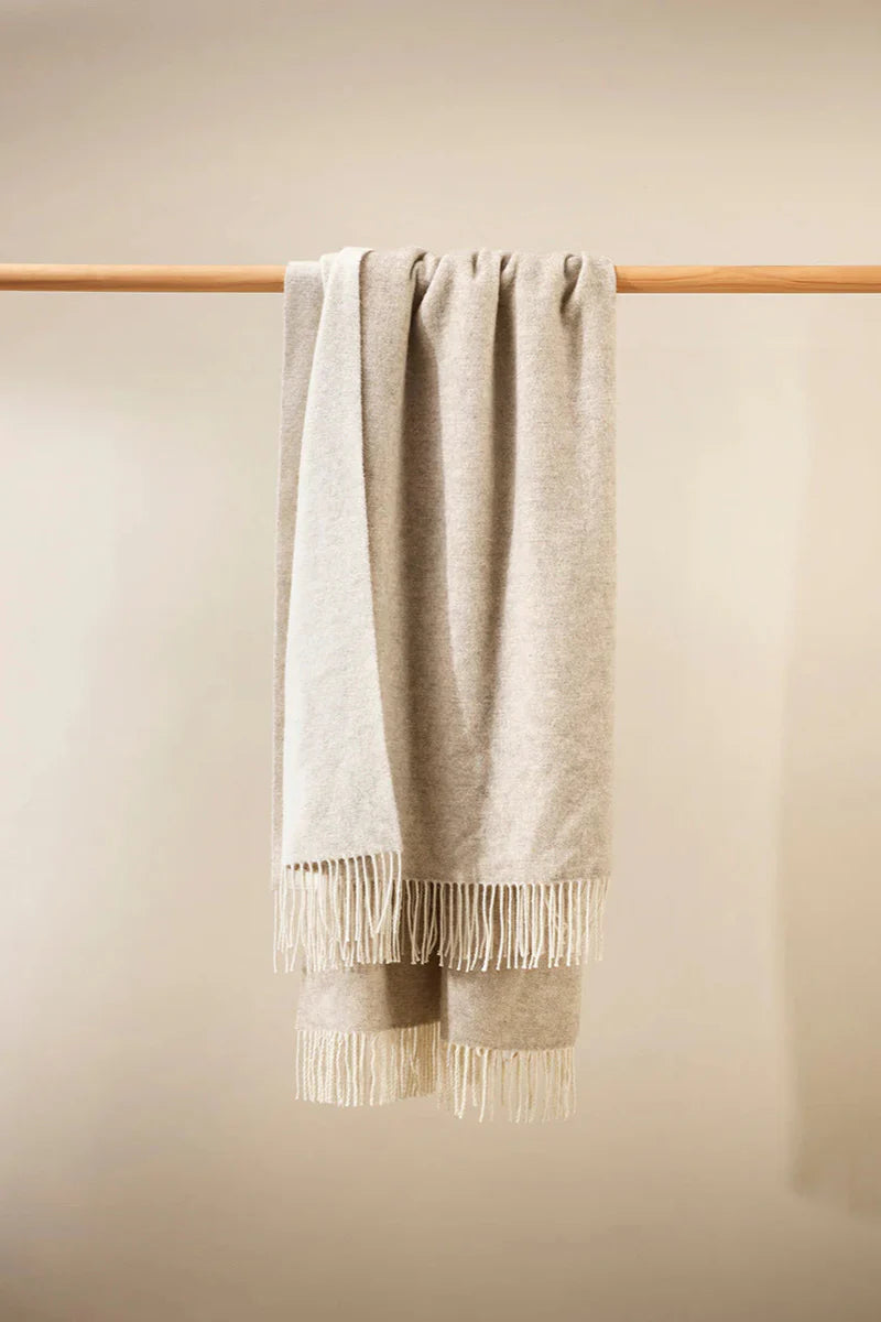 Baya - Casa (Merino Wool/Nylon) Throw - Oatmeal 140x200cm