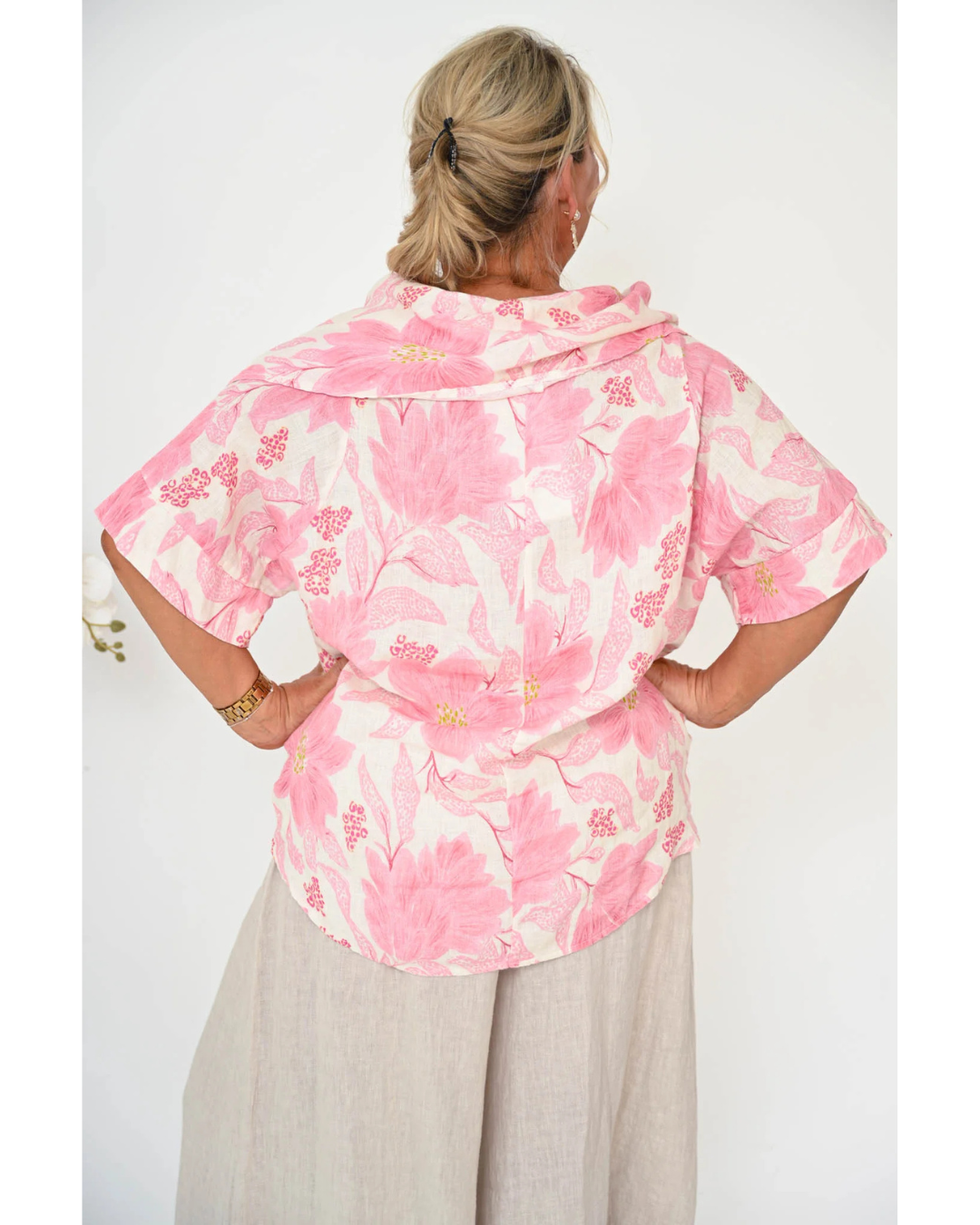 Chiara Cowl Top (Fuchsia) L/XL