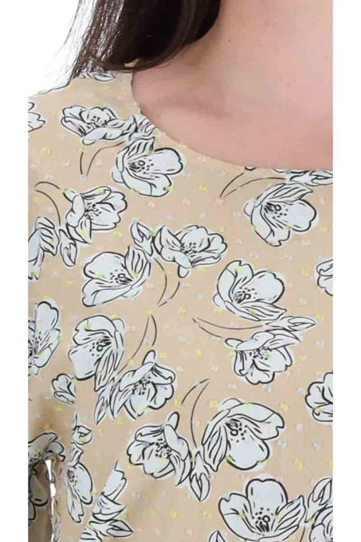 Charlo - Cori Top Beige Floral