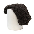 Faux Fur Ribbed Throw Chocolate