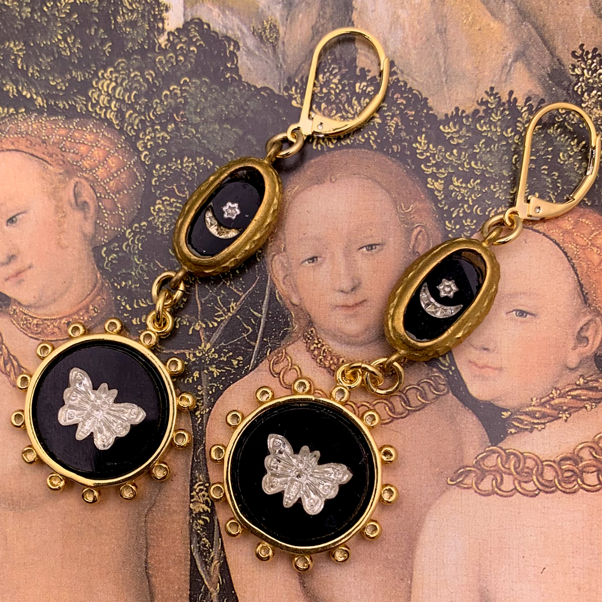 Art Deco Butterfly Earrings
