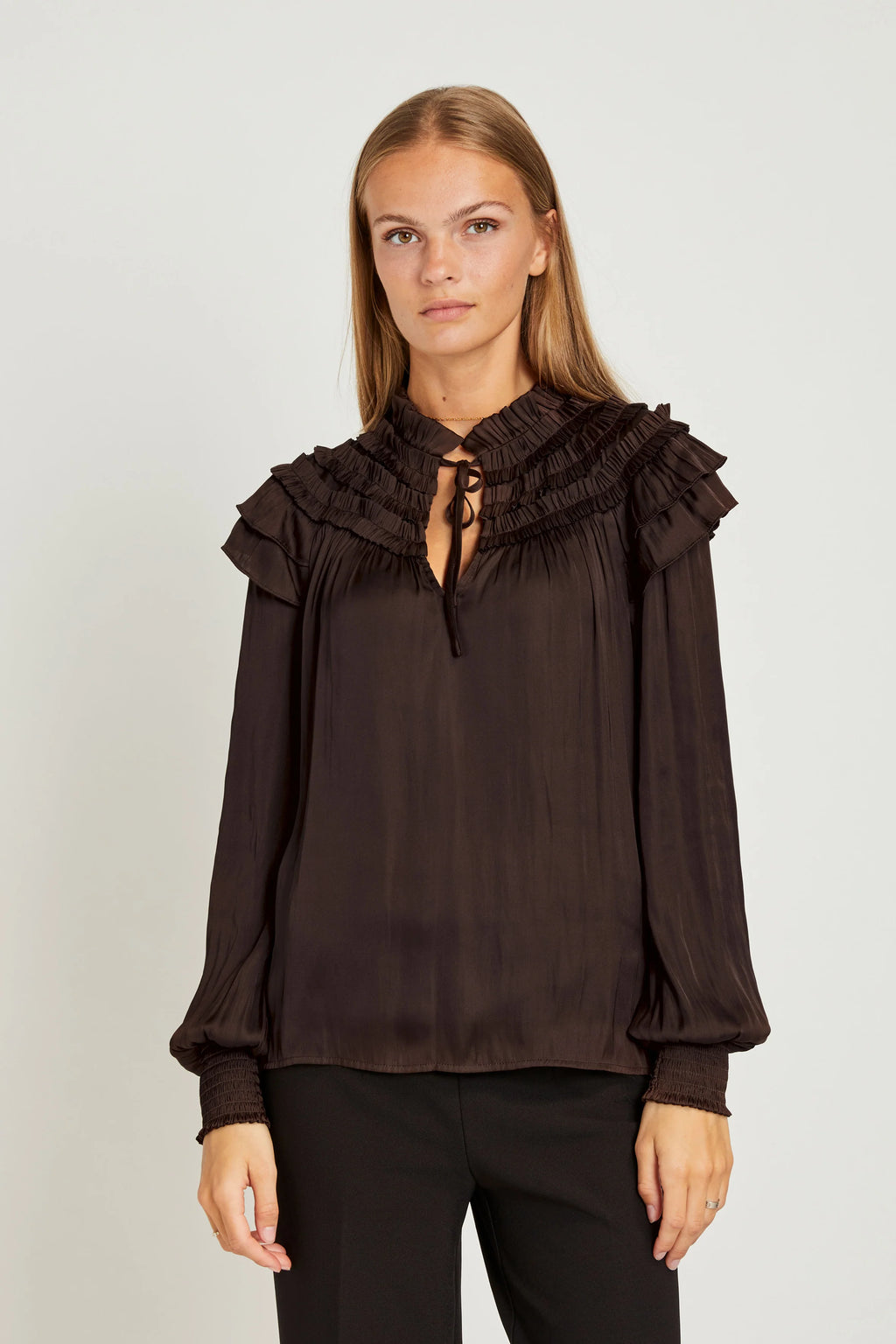 Flori Blouse (Bitter Chocolate)