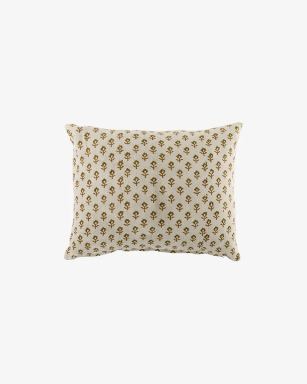 Flower Handblock Velvet Cushion /W Feather Inner
