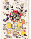 Tea towel Cheese shop (48x72cm)