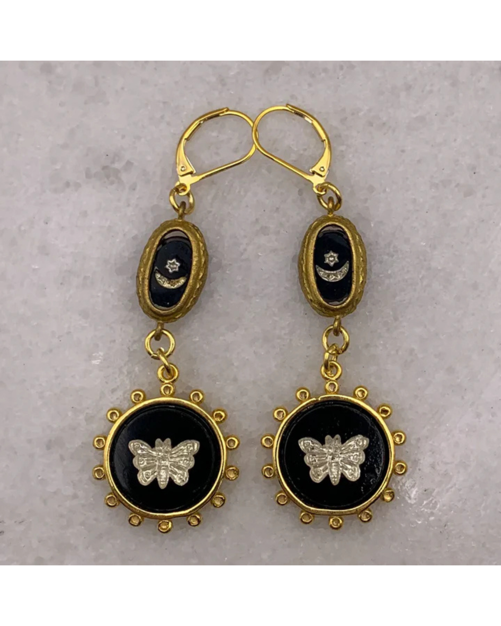 Art Deco Butterfly Earrings