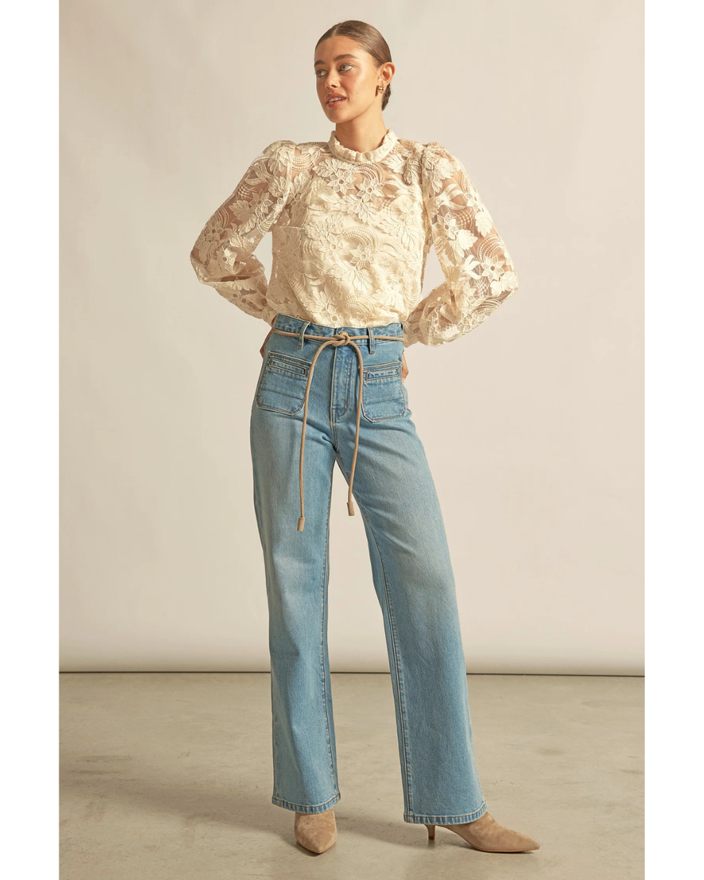 Glint Top (Ecru)