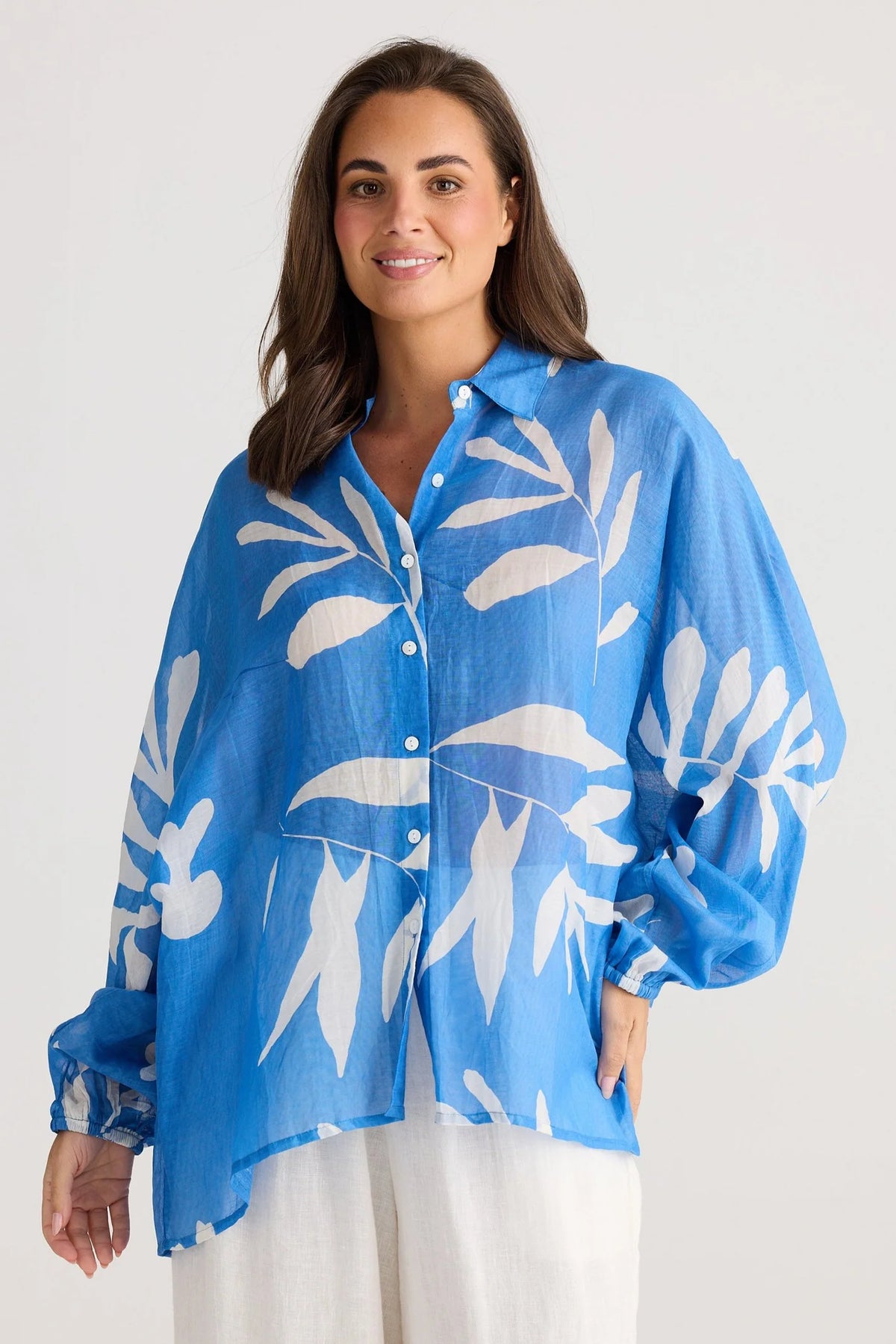 Cliffside Shirt (Blue Passion Flower)