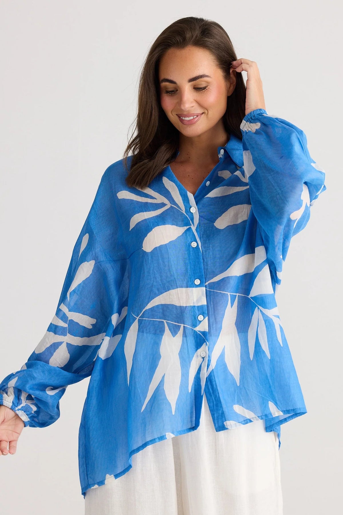 Cliffside Shirt (Blue Passion Flower)