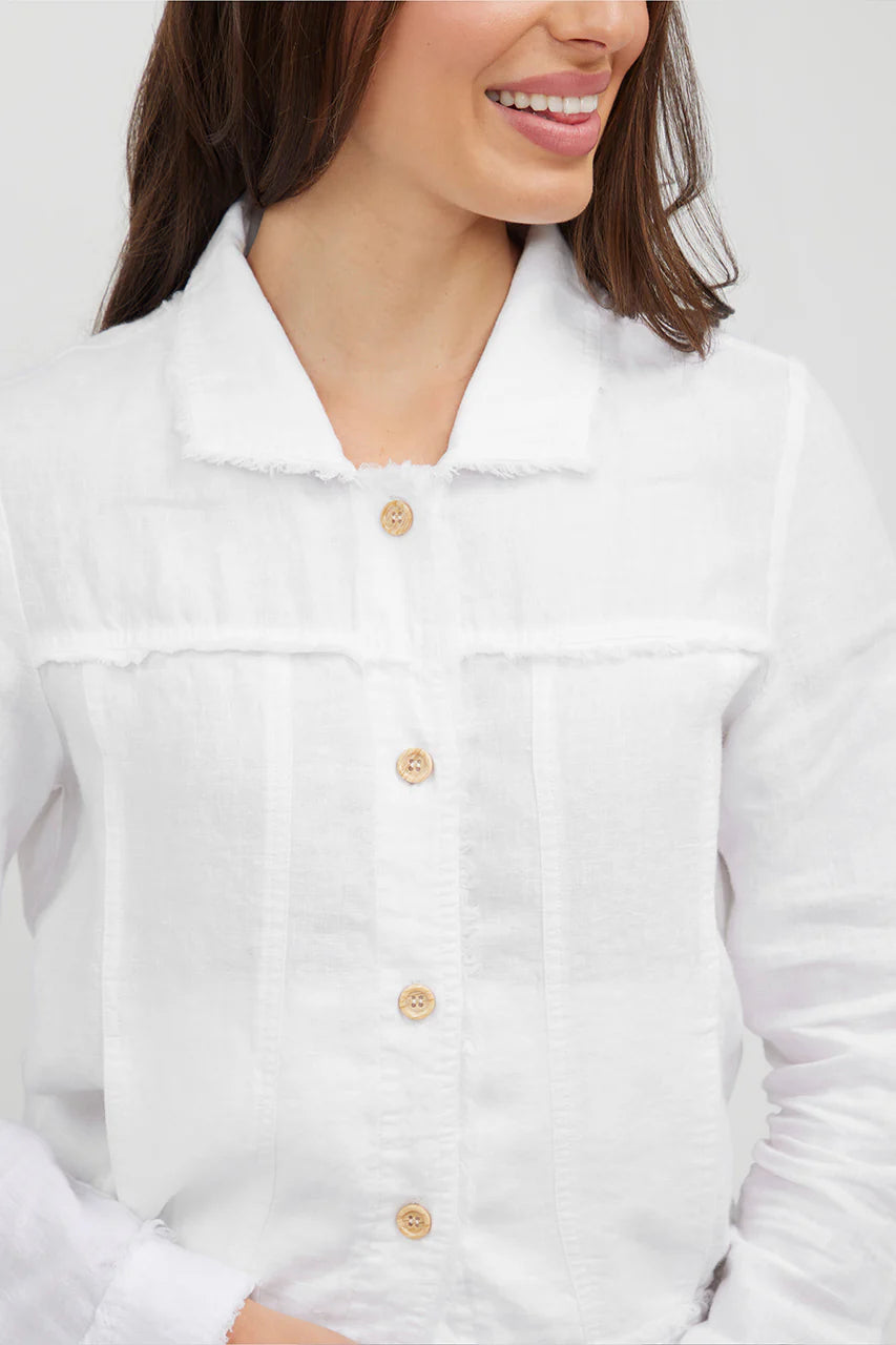 Humidity - Bella Linen Jacket (White)