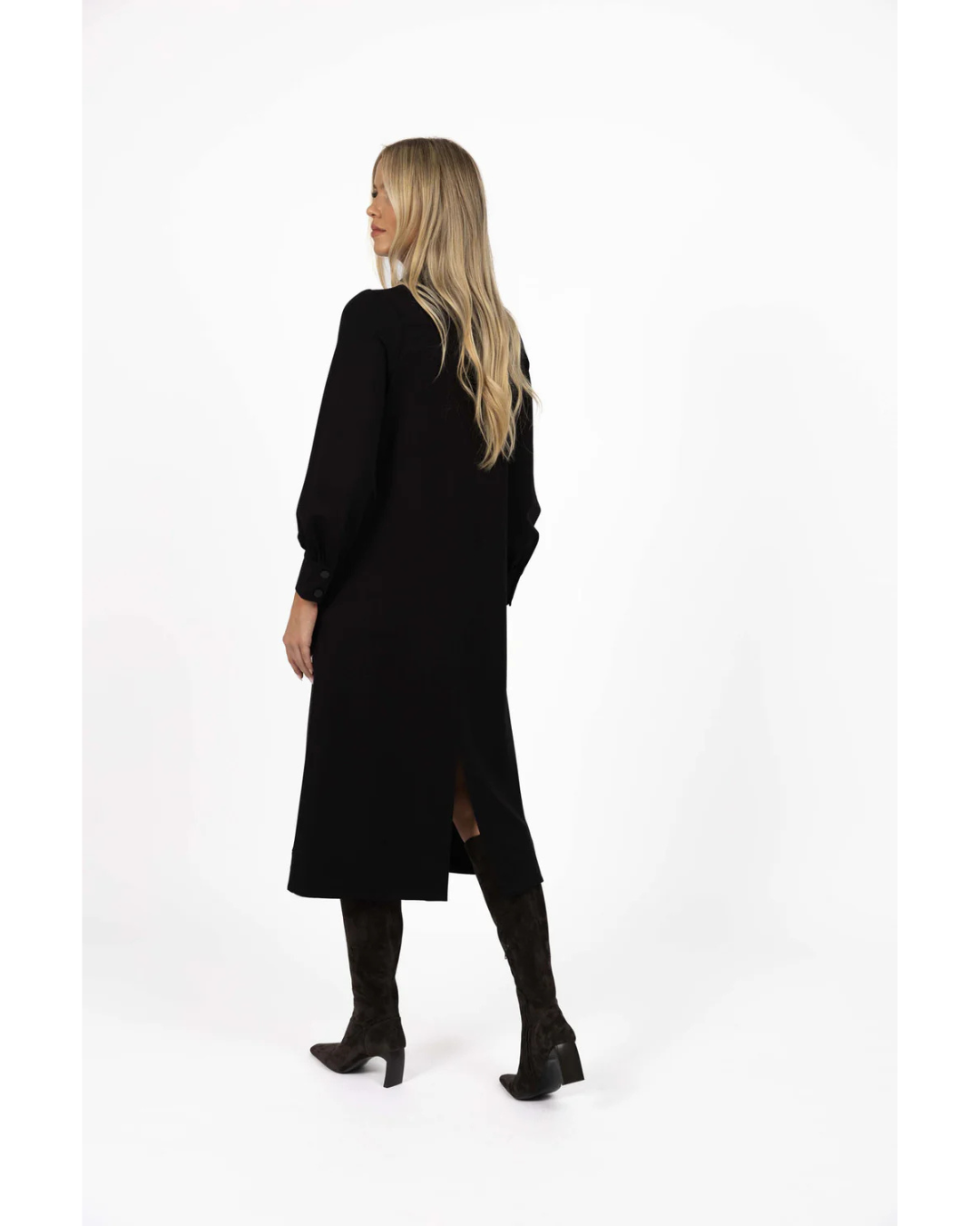 Dune Midi Dress (Black)