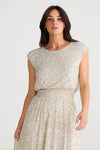 Brave + True - Shelly Dress (Champagne Sequin)