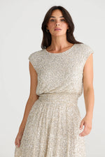 Brave + True - Shelly Dress (Champagne Sequin)