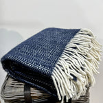 Nordic Style - Klippan Lambswool Throw Chevron (Dark Denim)