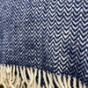 Nordic Style - Klippan Lambswool Throw Chevron (Dark Denim)