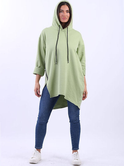 LILLIANO - Italian Side Zip Hooded Sweatshirt