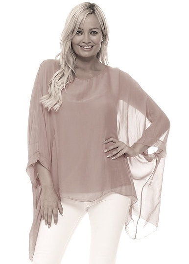 Italian made Silk flowing Plain Tunic