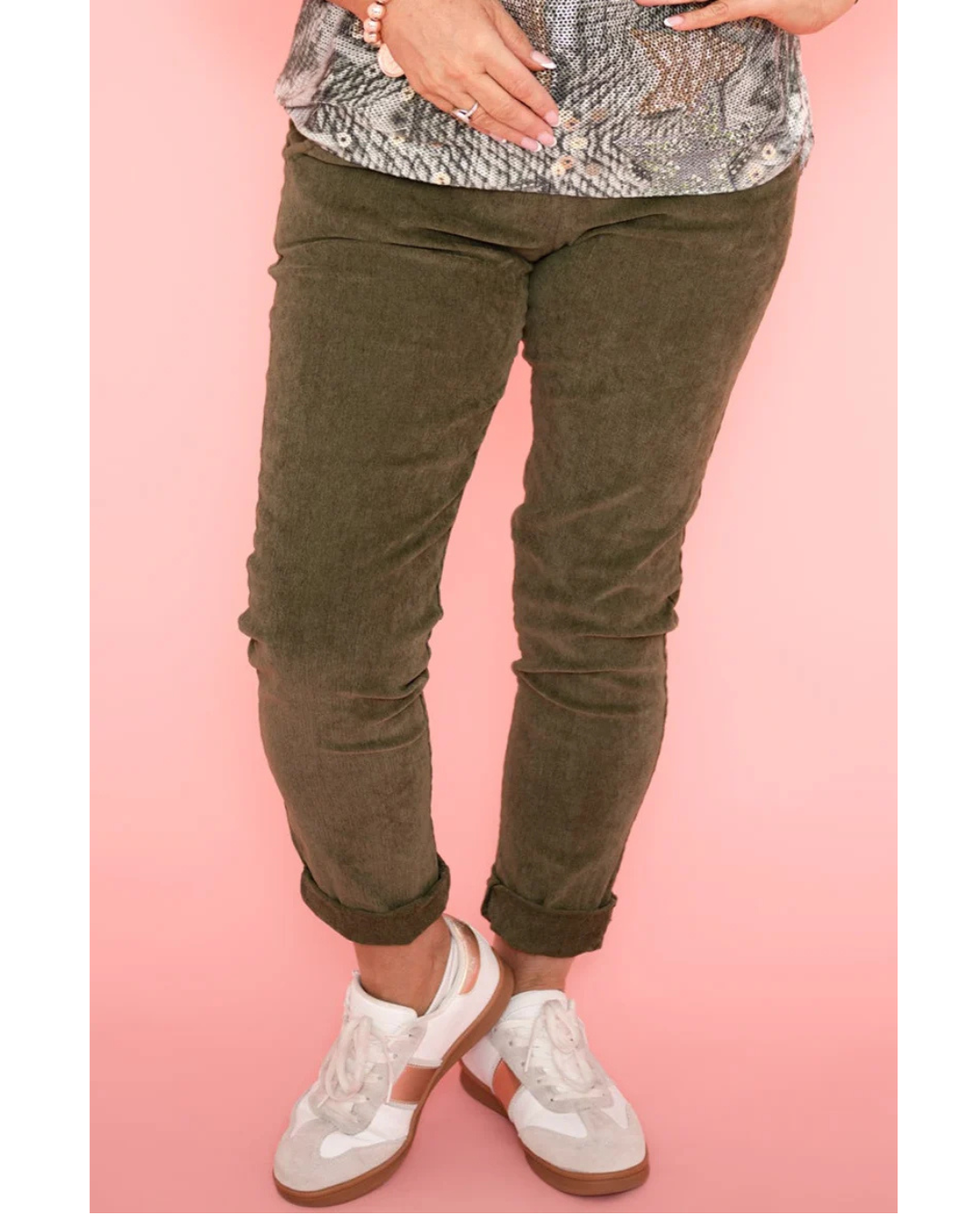 Jindy Cord Jeans (Khaki)