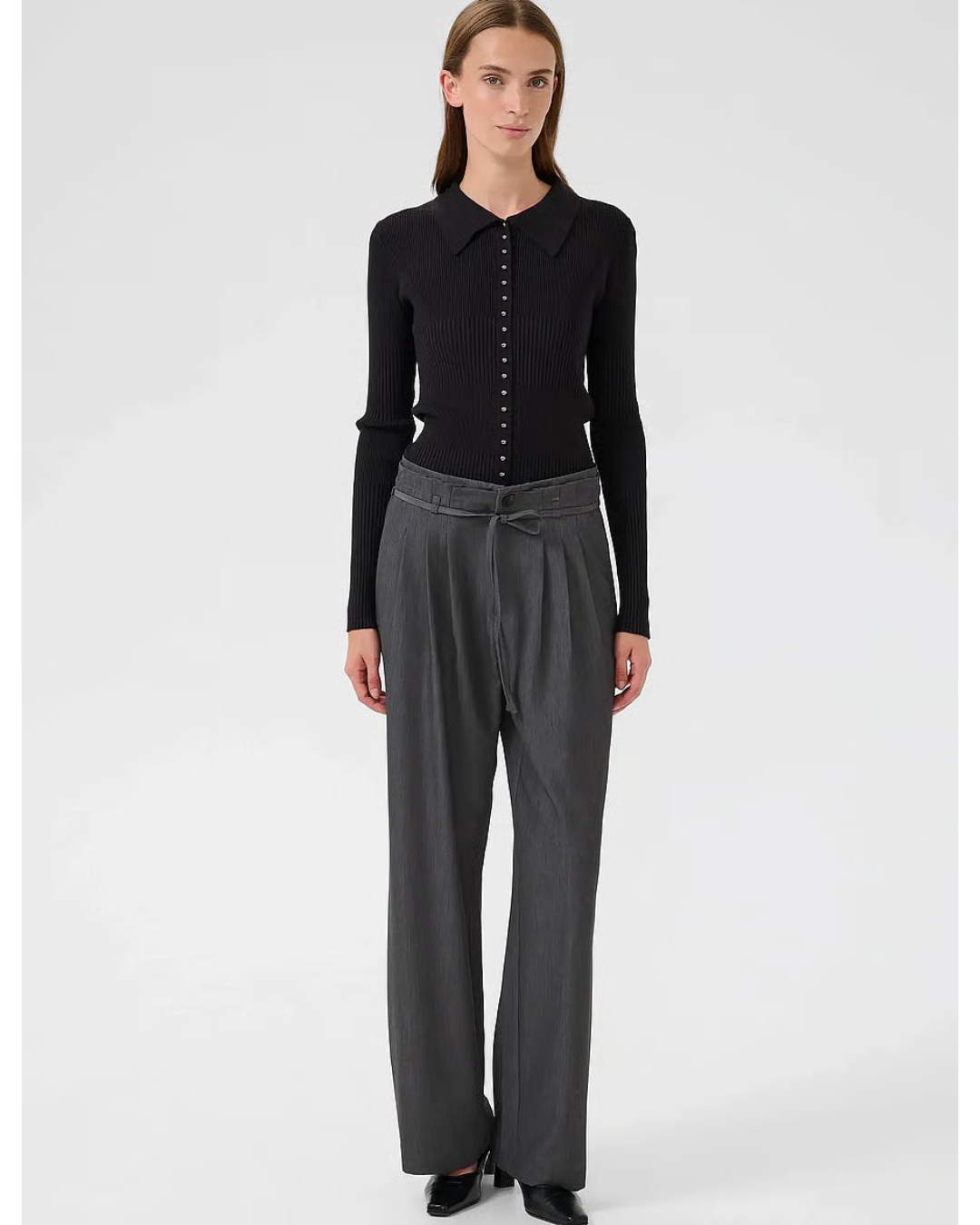 Ro Solid Pants (Dark Grey Melange)