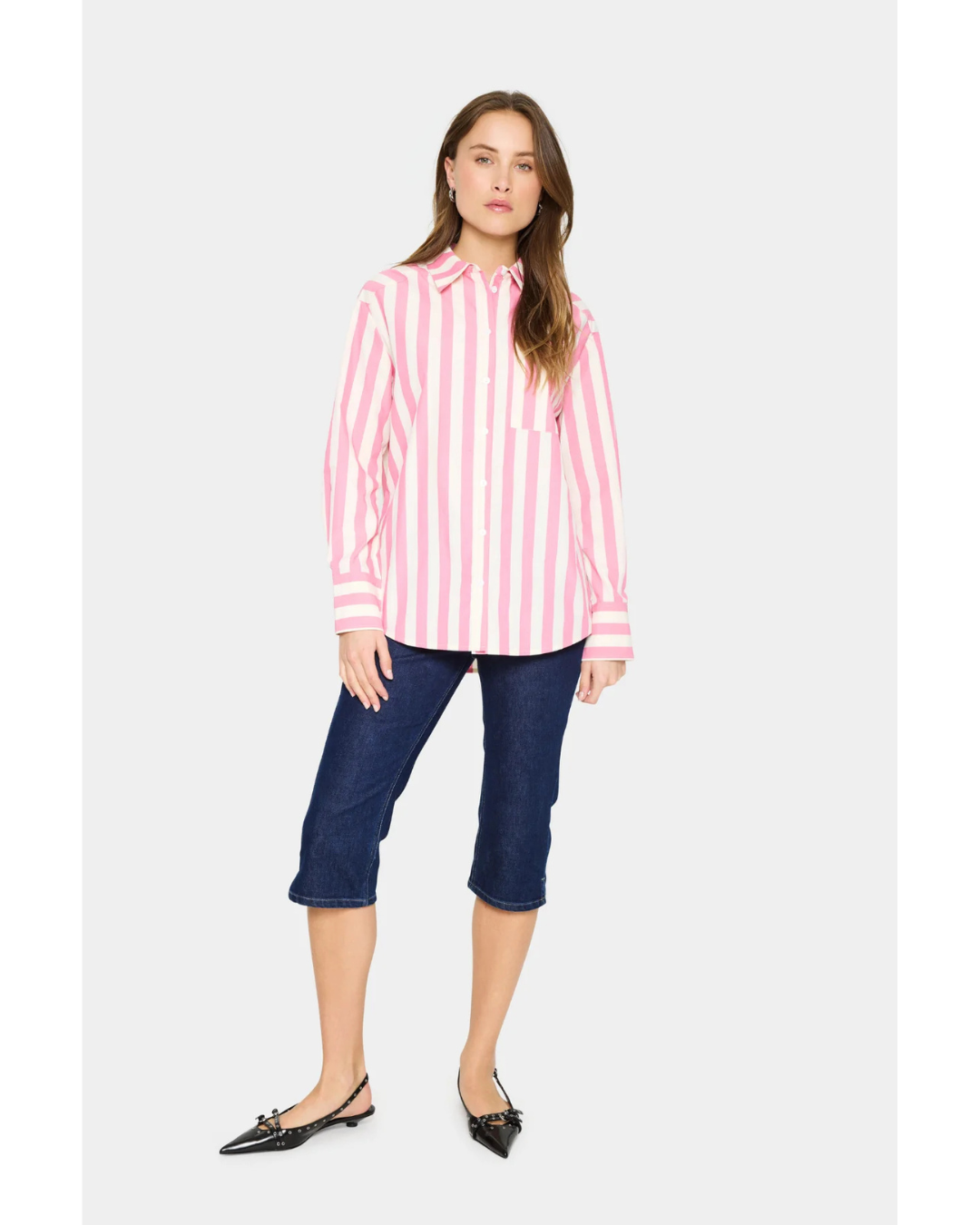 Lieke Shirt (Fruit Dove Ice Stripe Pink)