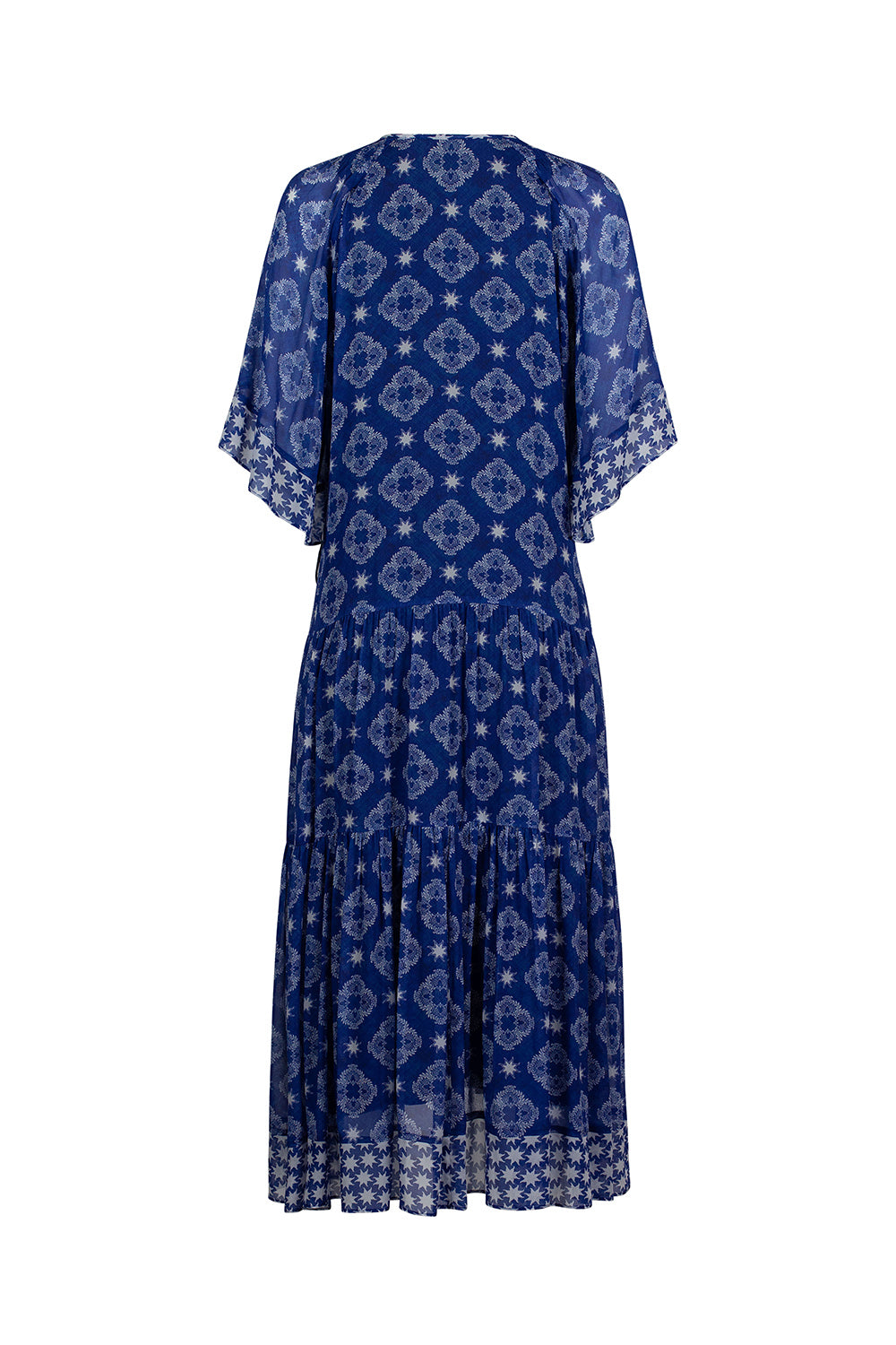 Aria Midi Dress (Colbalt Multi)