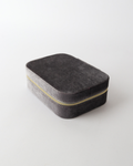 Velvet Rectangular Jewellery Box (Charcoal)