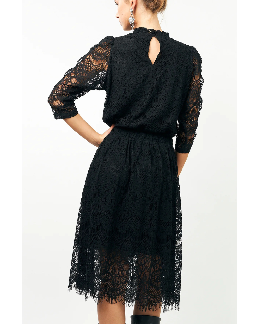 Lilou Blouse 3/4 (Black)