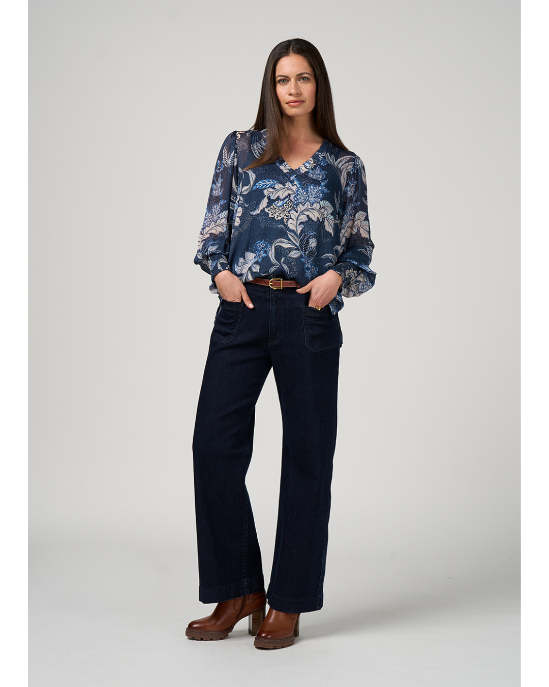 Casella Top (Denim Multi)