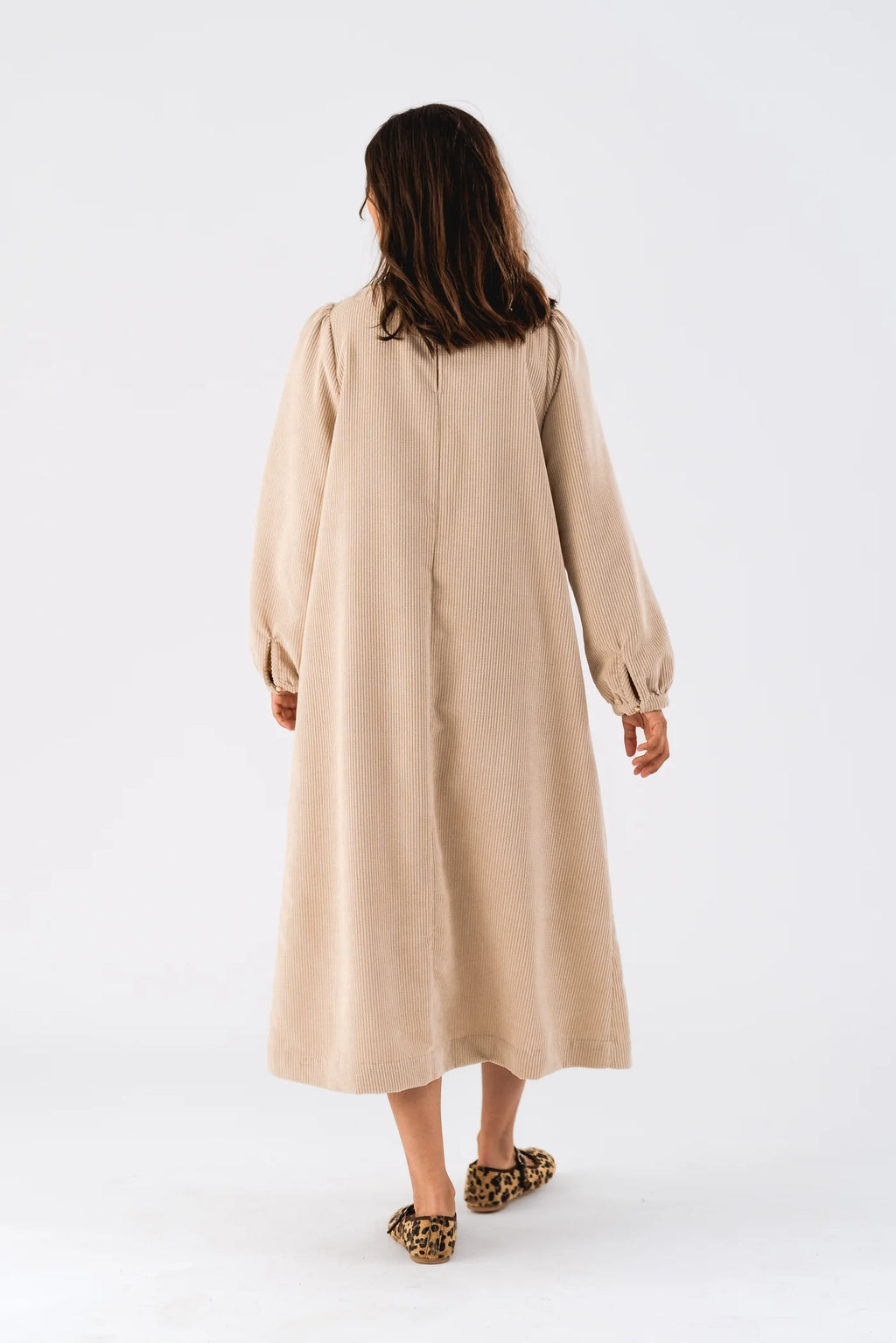 Lucas Midi Dress LS (Sand)