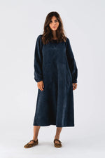 Lolly's Laundry - Lucas Midi Dress LS (Dark Blue)